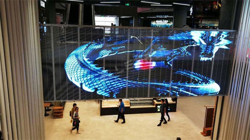 In-Store with Transparent LED Display